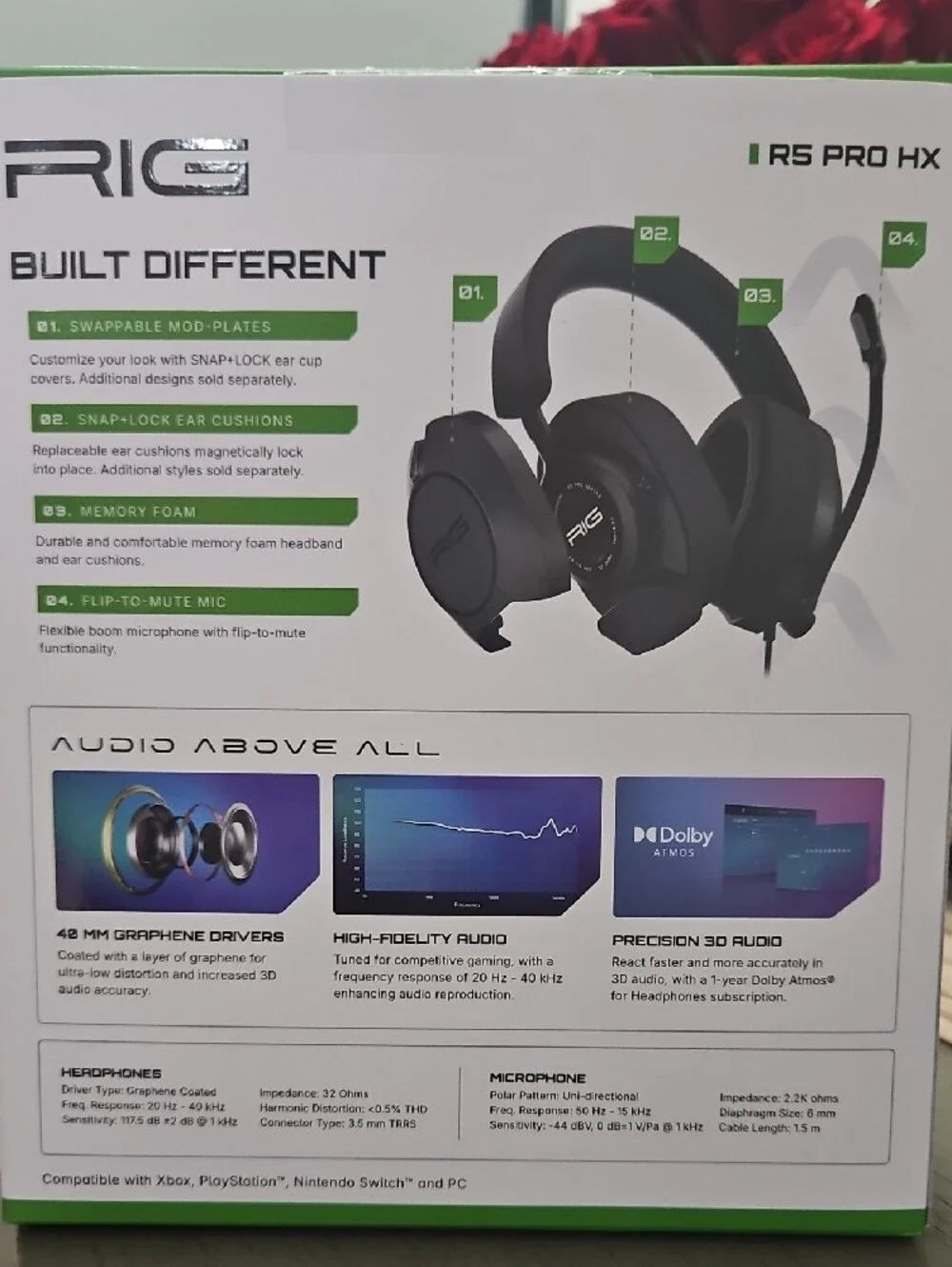 Nacon RIG R5 PRO HX Black Gaming Headset for Xbox New In Box